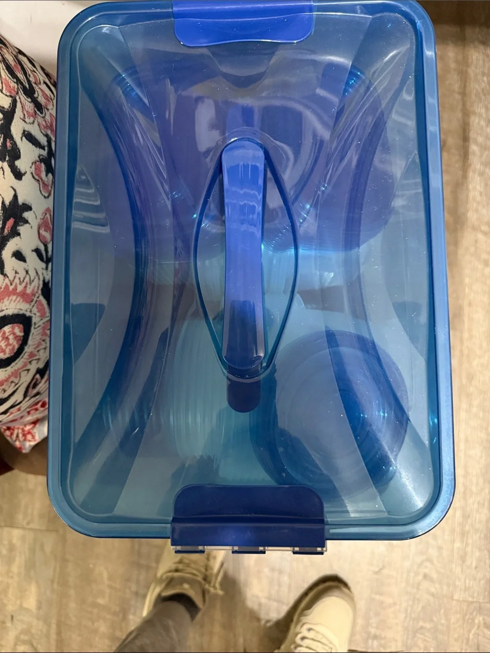 NIB Blue-Lid Food Storage Container Set - BPA-Free Kitchen Organization